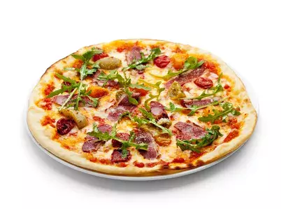 la pizza blanche à la roquette